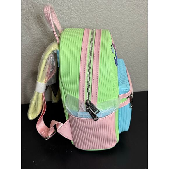 Loungefly Disney Lilo Stitch Angel Love Pastel Mini Backpack Bag NWT BoxLunch Ex - Picture 2 of 5